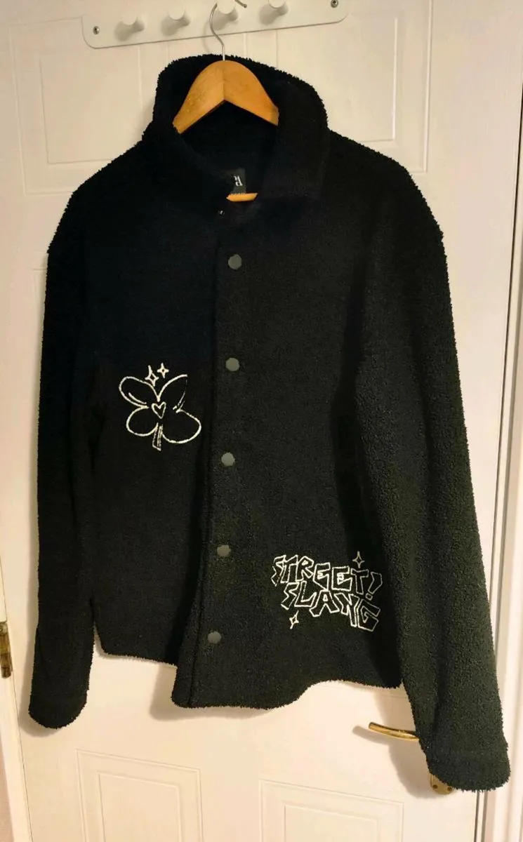 ZARA Street Slang Fleece Jacket – Size L/XL - Image 2