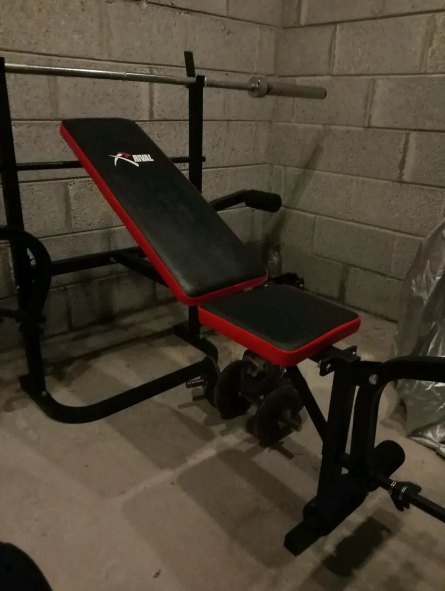 Rival bench with 25kg Olympic bar and 20kg plates - Image 3