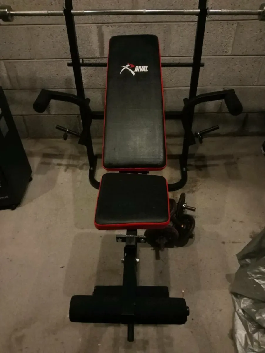 Rival bench with 25kg Olympic bar and 20kg plates - Image 4