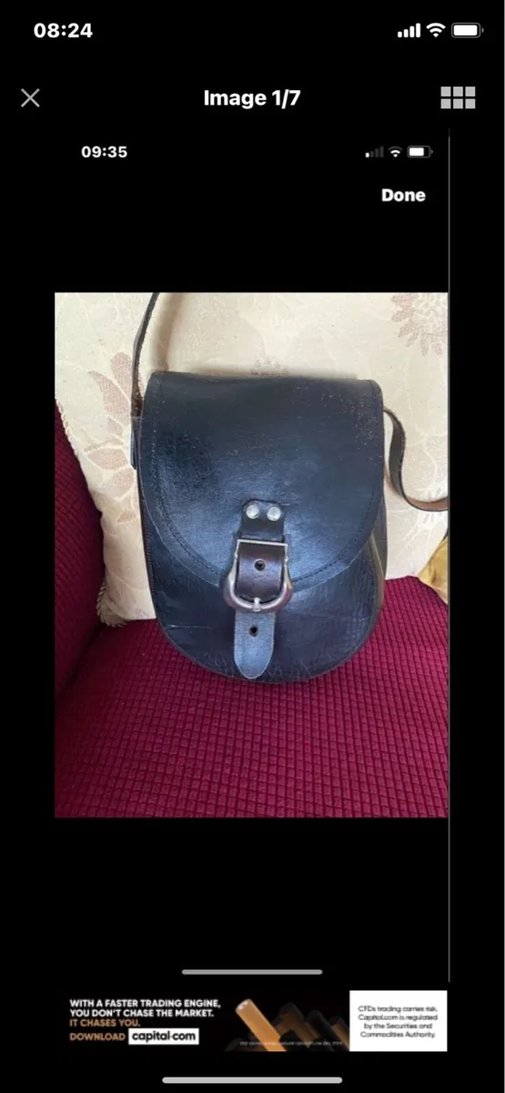 Vintage Leather Shoulder Bag - Image 1