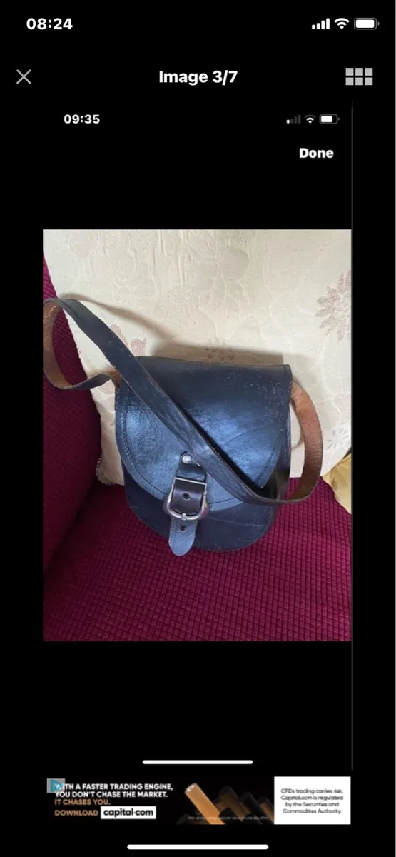 Vintage Leather Shoulder Bag - Image 3