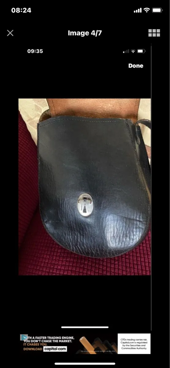 Vintage Leather Shoulder Bag - Image 4