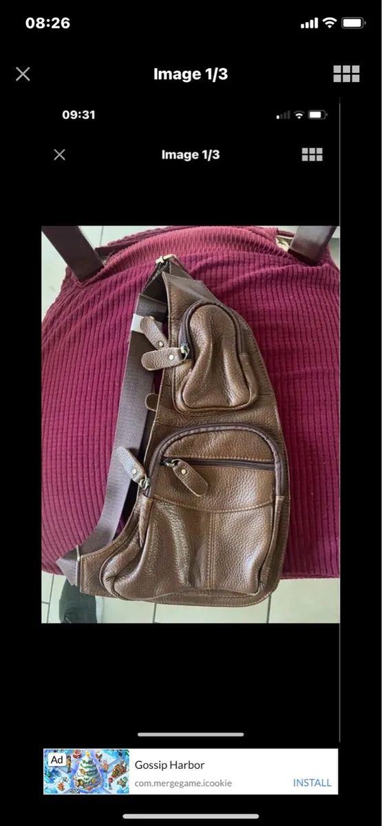 New Leather Saddle/ Shoulder Bag - Image 1