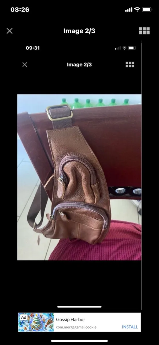 New Leather Saddle/ Shoulder Bag - Image 2