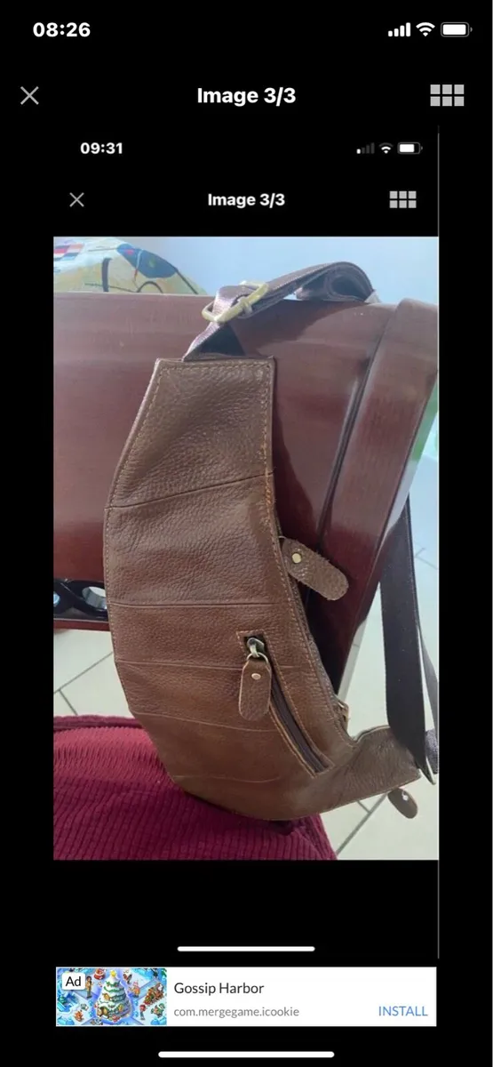 New Leather Saddle/ Shoulder Bag - Image 3