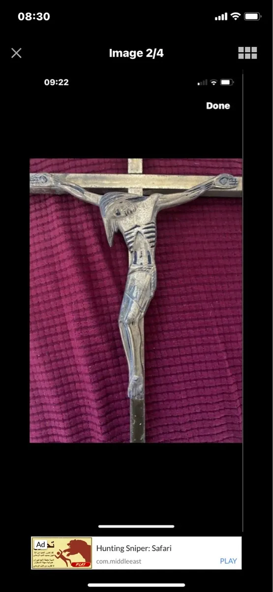 Brass crucifix - Image 2