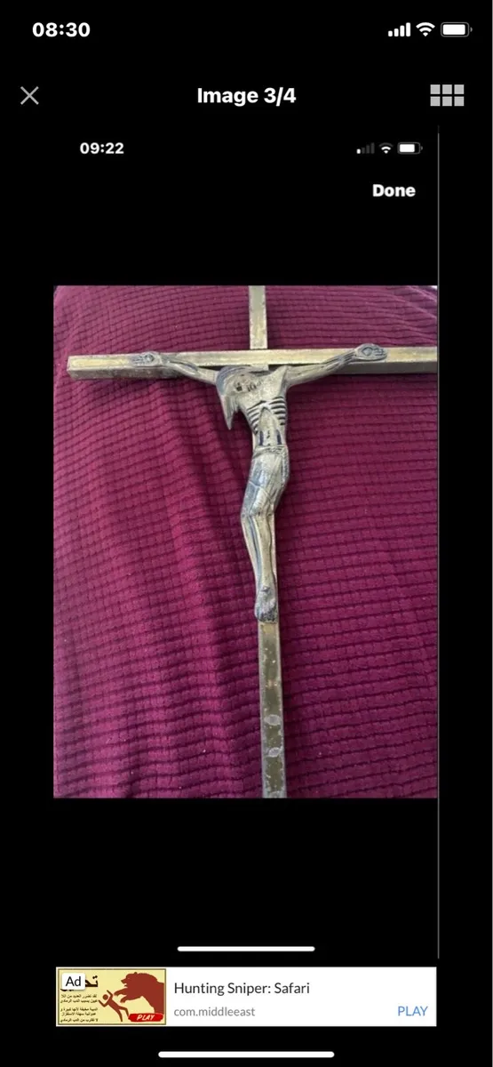 Brass crucifix - Image 3