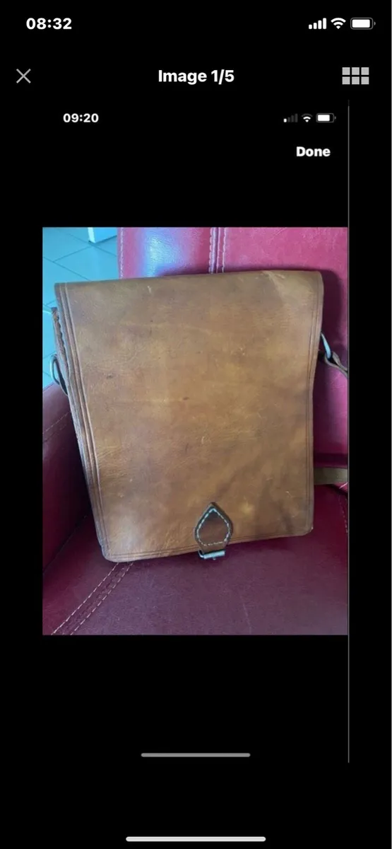Vintage Leather Satchel - Image 1