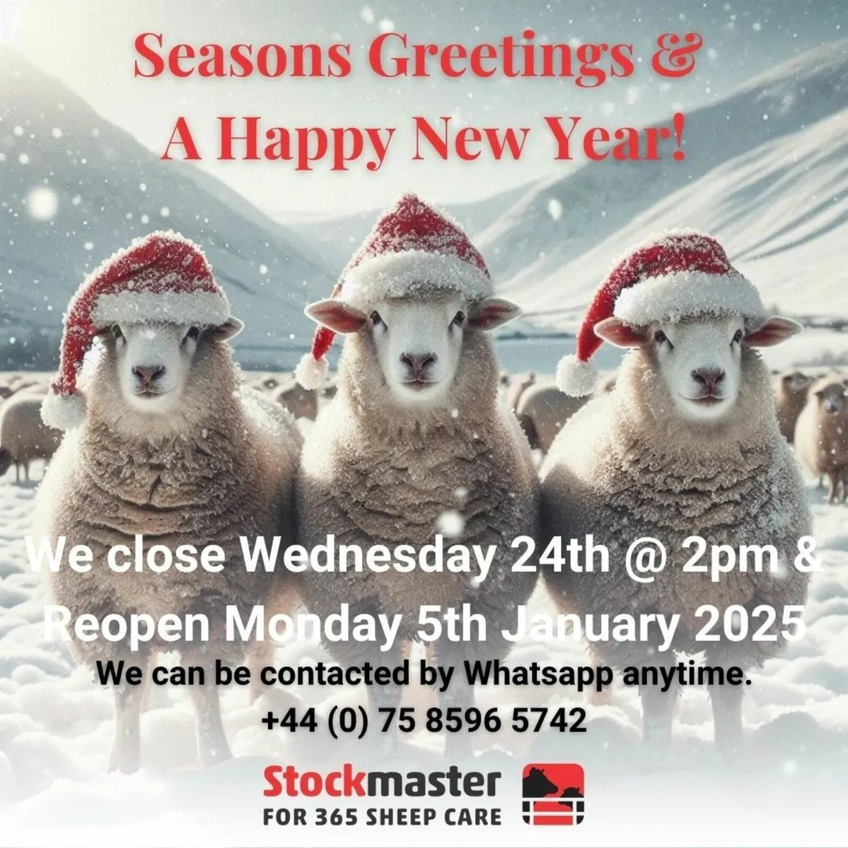 Stockmaster Agri - Xmas Holidays