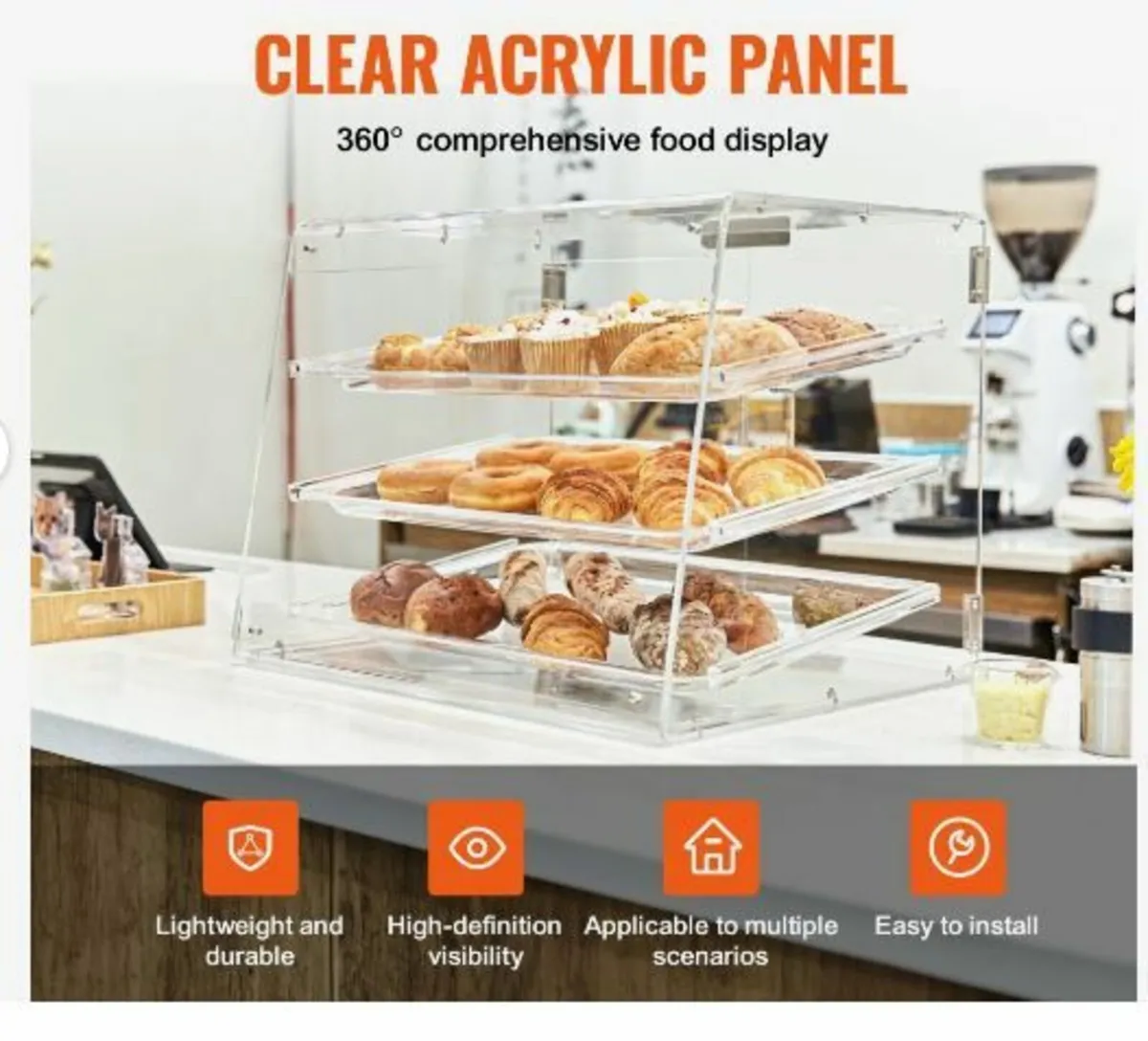 Pastry Display Case, 3-Tier Commercial - Image 2