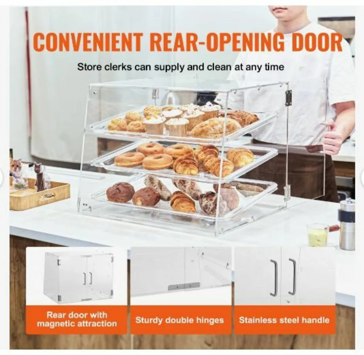 Pastry Display Case, 3-Tier Commercial - Image 4