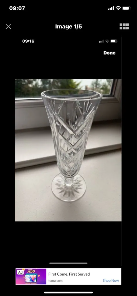 Vintage Waterford Crystal Vase - Image 1