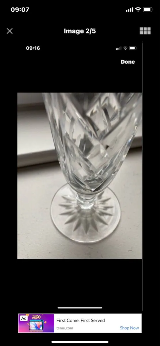 Vintage Waterford Crystal Vase - Image 2