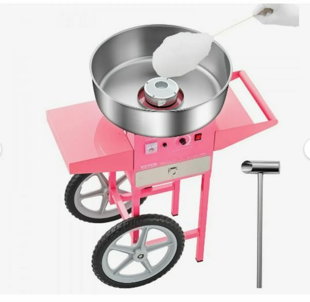 Electric Cotton Candy Machine with Cart, 1000W - Image 1