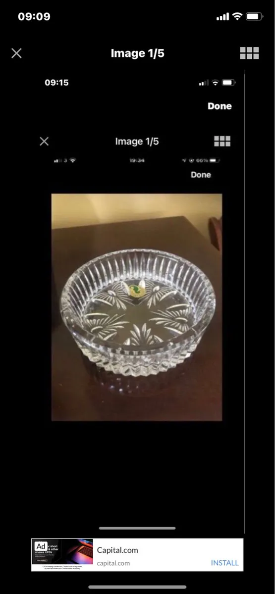 Waterford Crystal Millennium Wine Bottle Coaster - Image 1