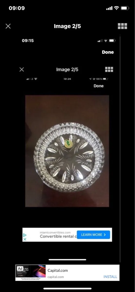 Waterford Crystal Millennium Wine Bottle Coaster - Image 2