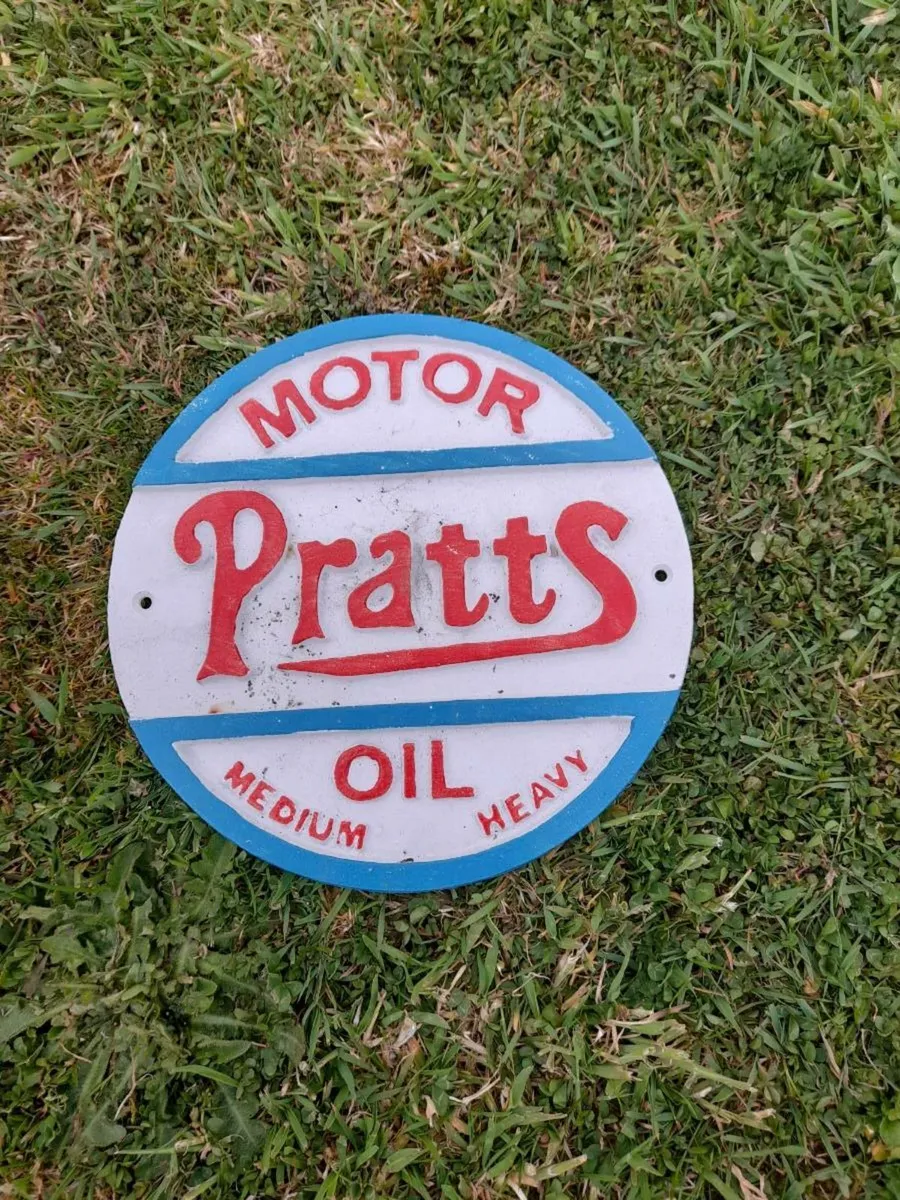 Pratts Cast Iron Sign - Image 1