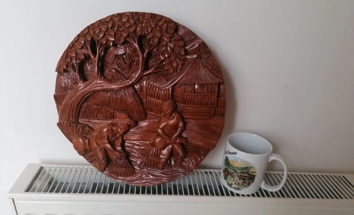 Carved Wooden Plaque - Image 3