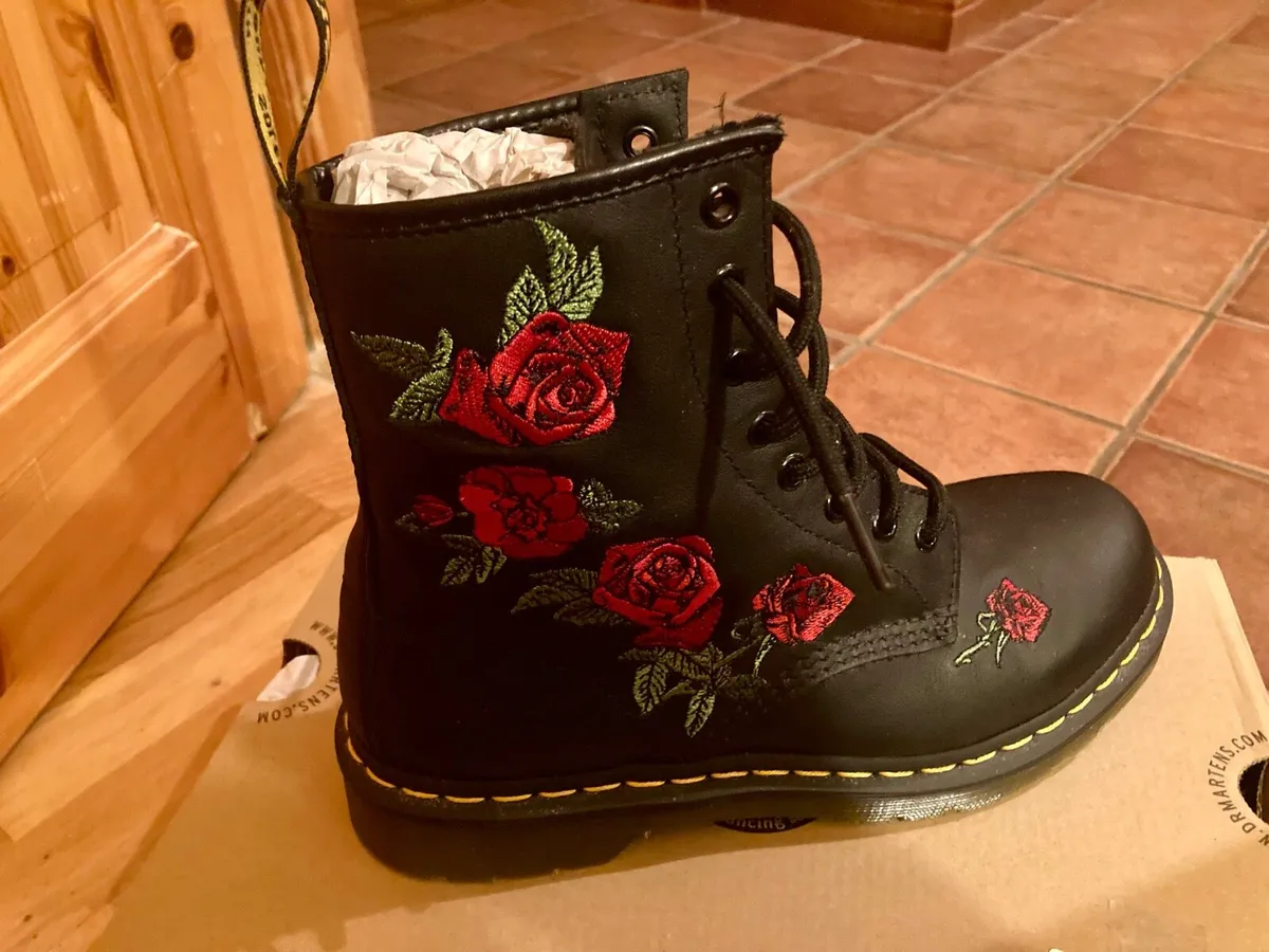 Dr Martens Ladies Embroidered Ankle Boots - Image 2