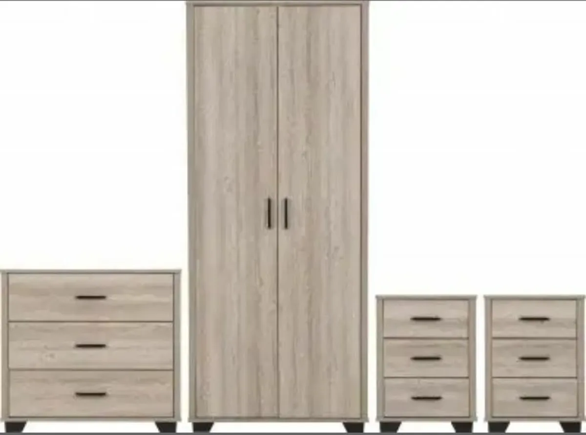 Oliver 2 Door Wardrobe 4 Piece Bedroom Set free 🚚 - Image 1