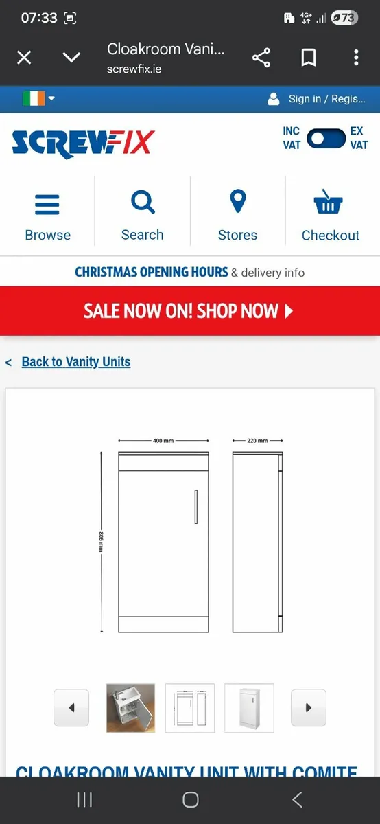 Basin small sink with cabinet - Image 2