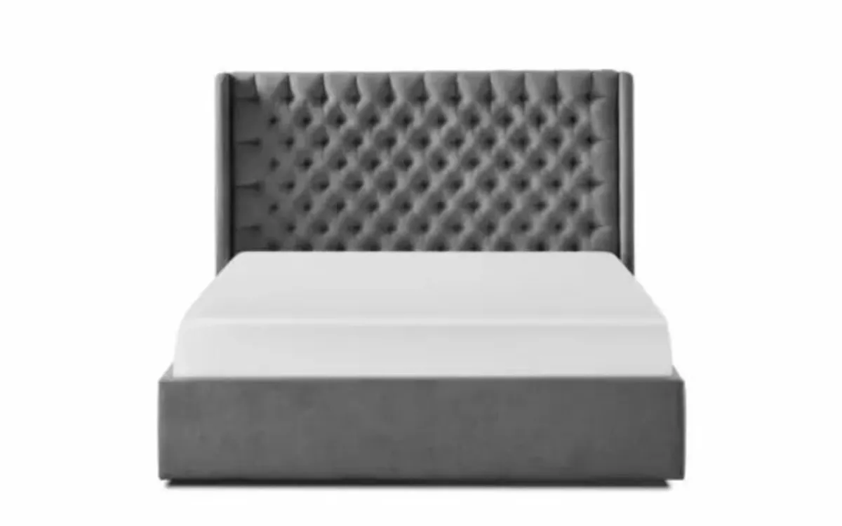 Colette Grey Gas Lift Storage Bed / 3 Sizes - Image 2
