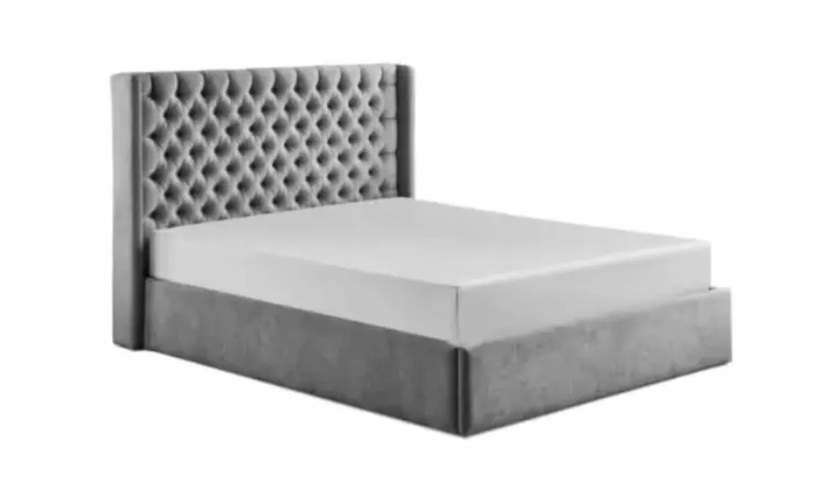 Colette Grey Gas Lift Storage Bed / 3 Sizes - Image 3