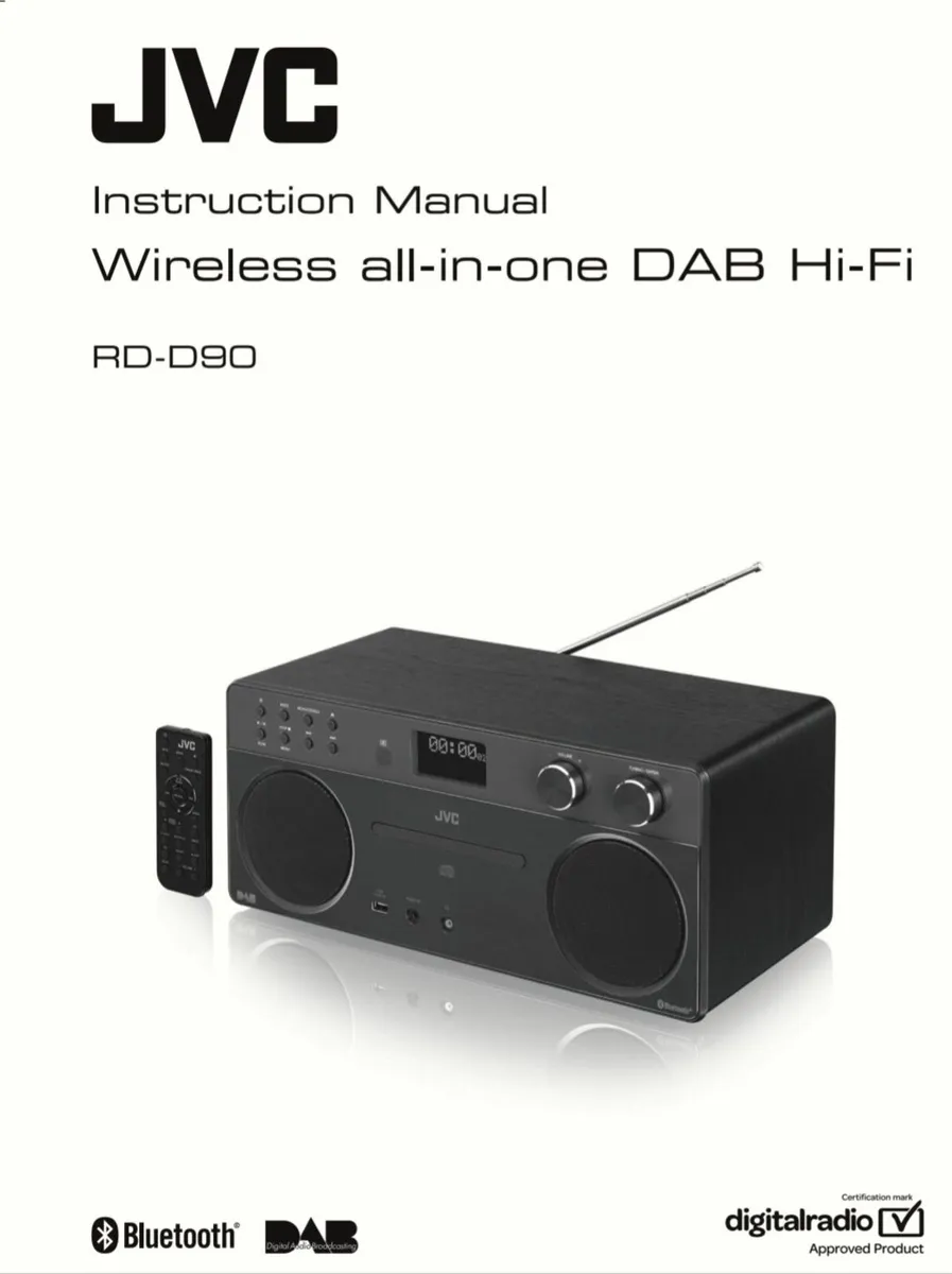 JVC  Hi-Fi DAB/FM Radio CD Bluetooth - Image 1