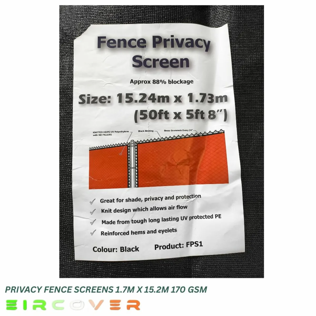 Privacy Fence Screens 1.7m x 15.2m (5'6'' x 49'9') - Image 1