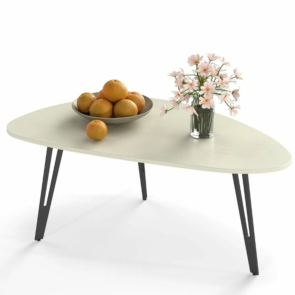 Modern Small Coffee Tables Oval White - Scandinavi - Image 1