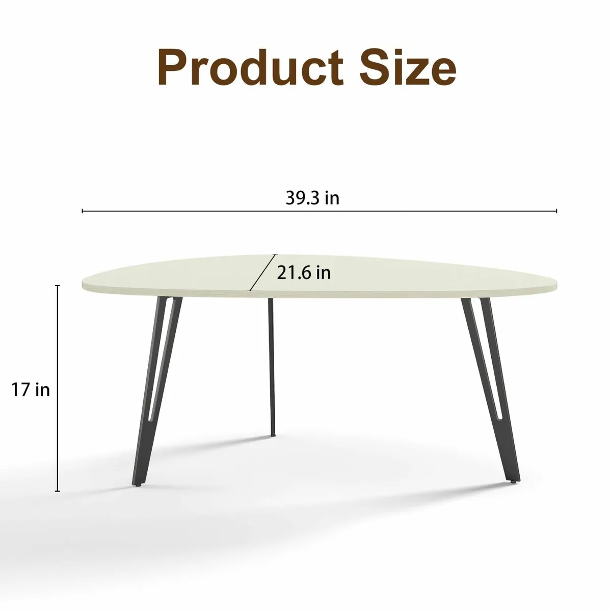 Modern Small Coffee Tables Oval White - Scandinavi - Image 3