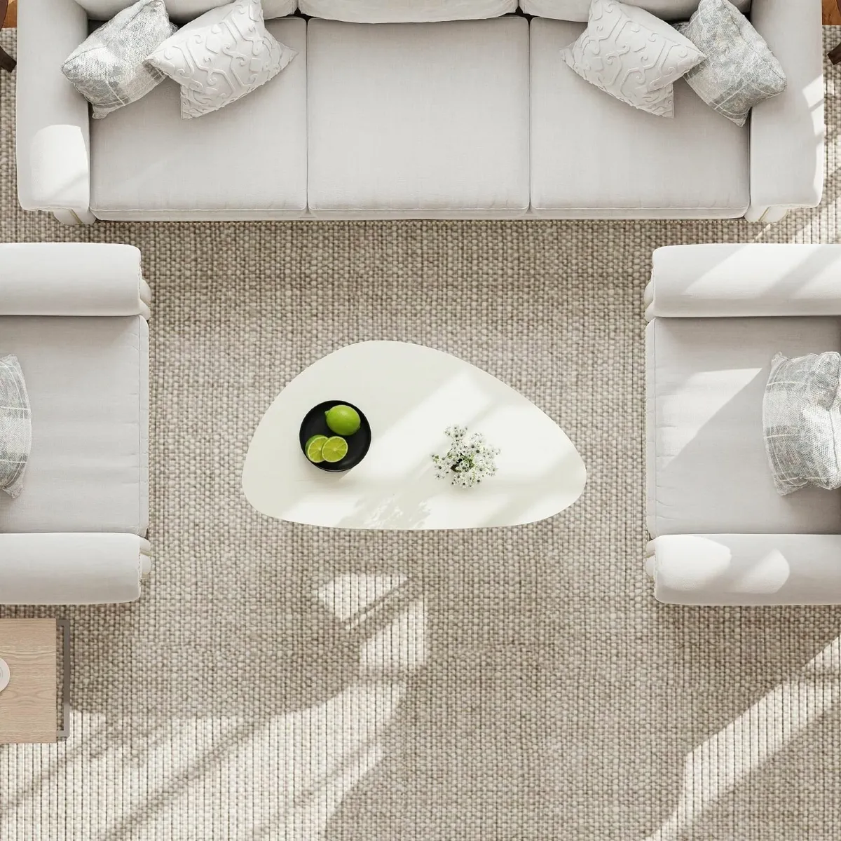 Modern Small Coffee Tables Oval White - Scandinavi - Image 4