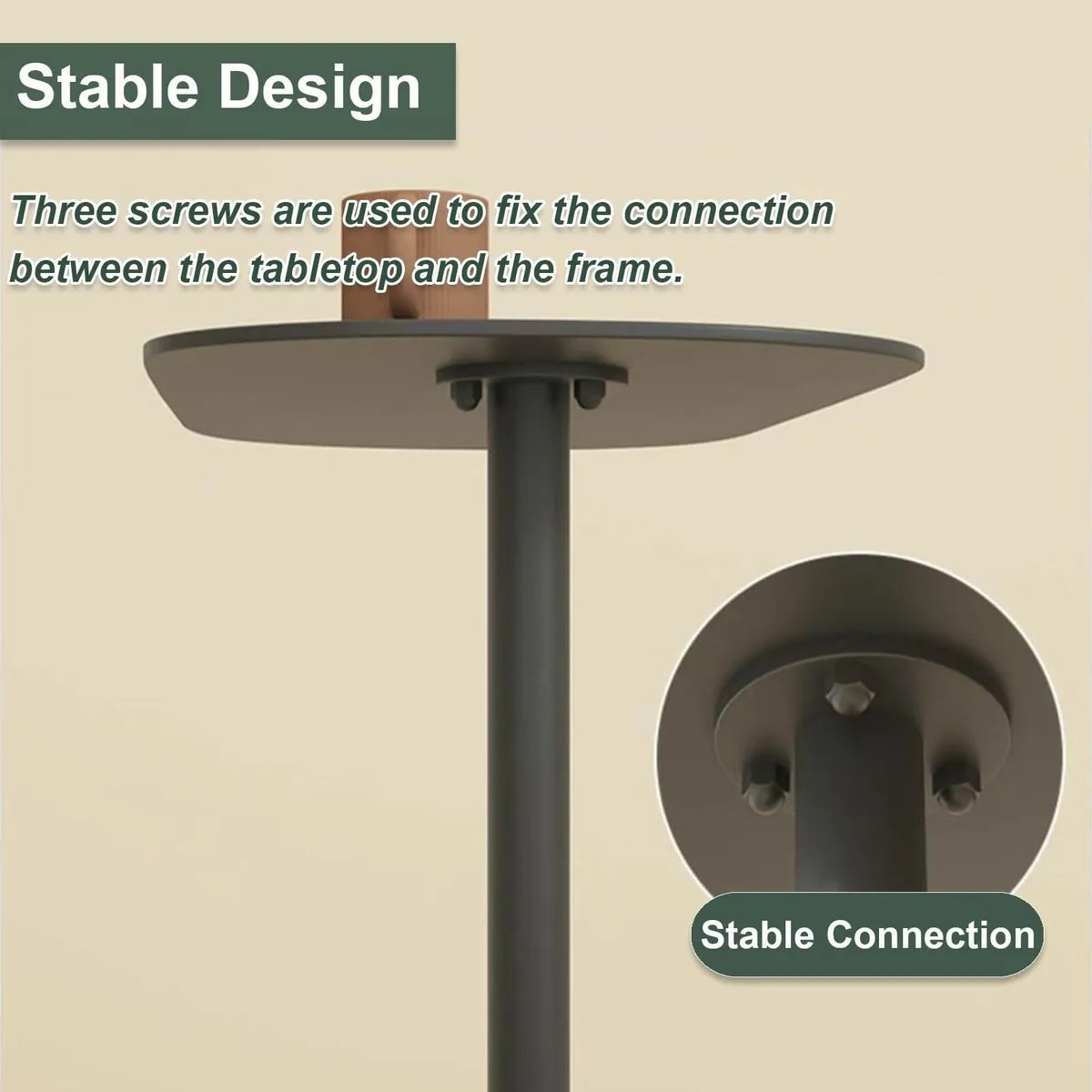 Metal C Shaped Side Table Modern End for Sofa/Bed - Image 4