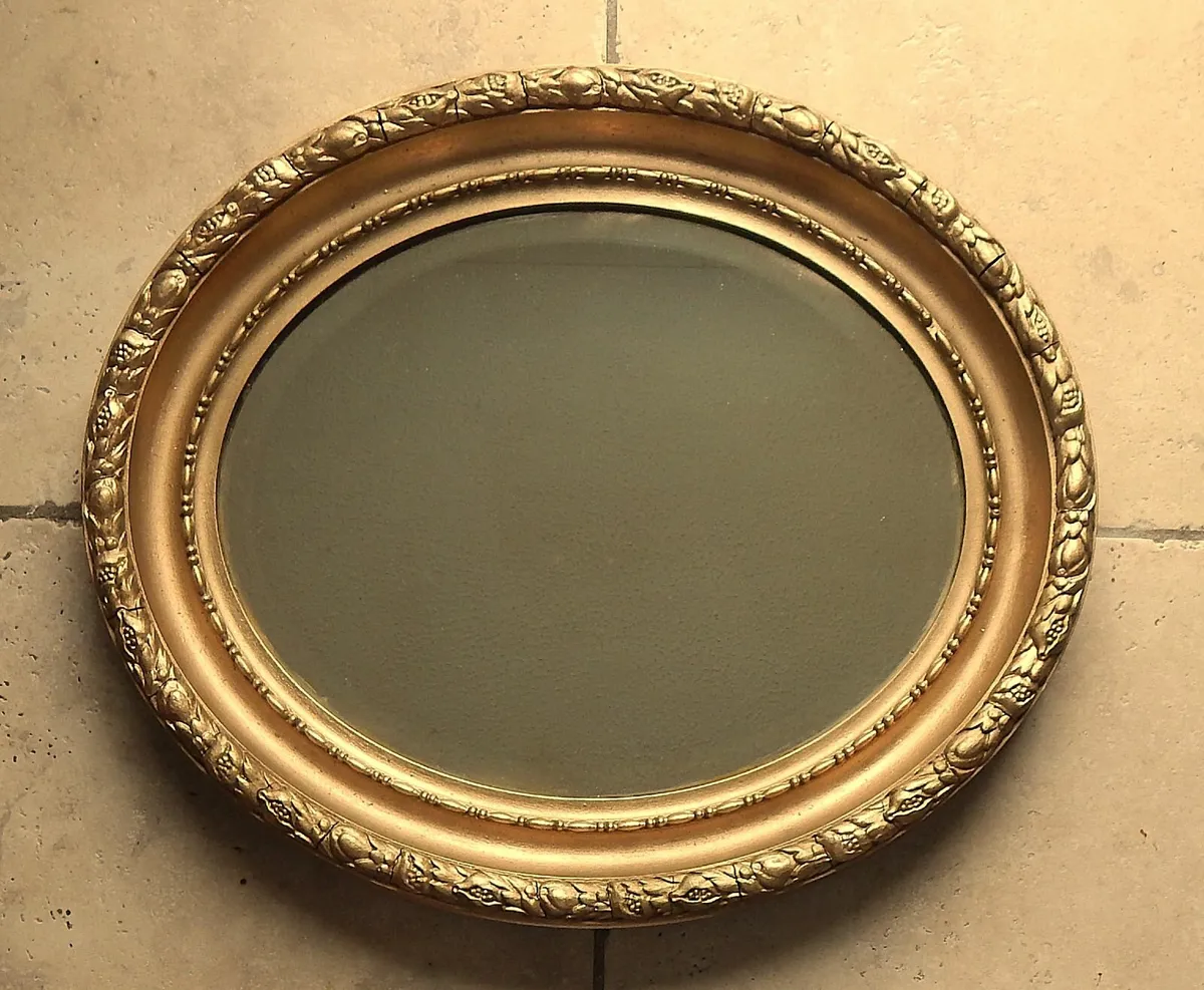 Large Vintage Bevelled Edge Mirror - Image 2