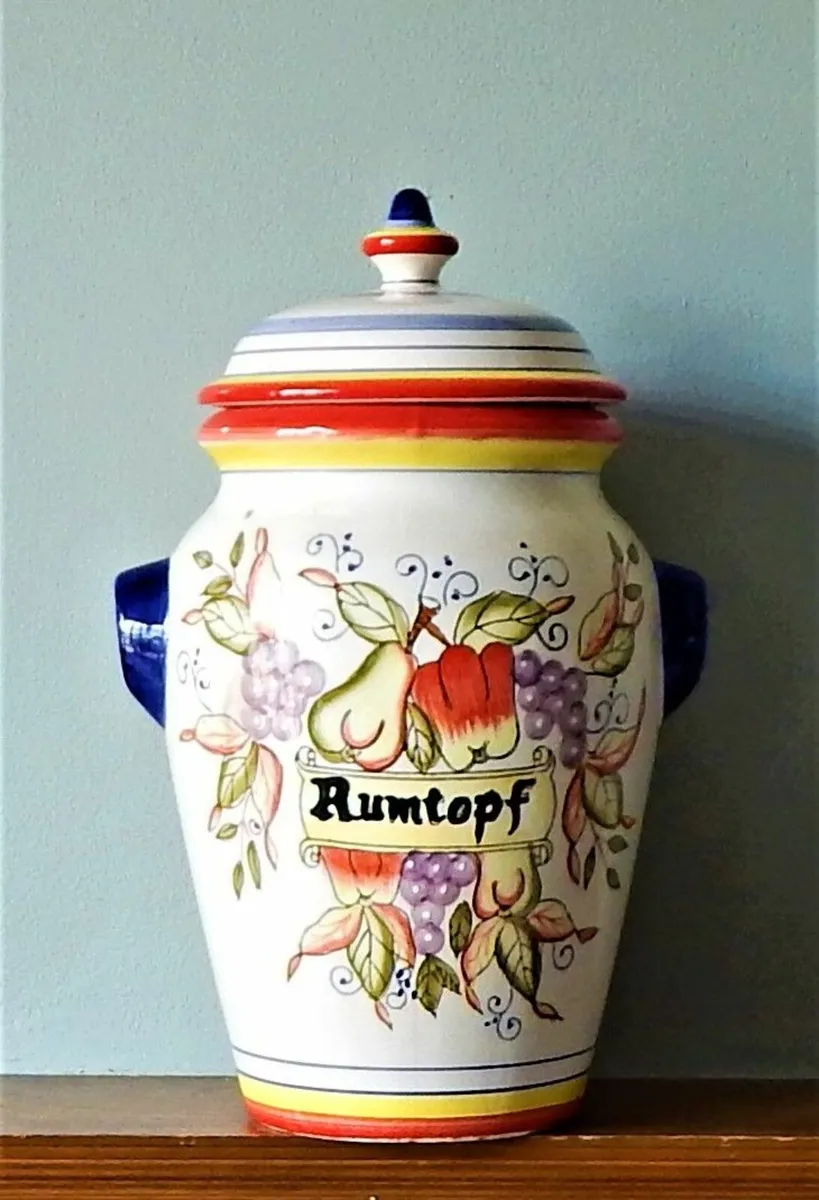 Large Rumtopf Art Pottery Jar by Bell Arte - Image 1