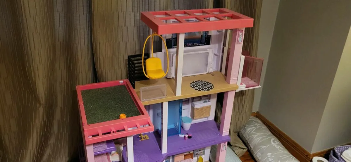 Kids Barbie Dream House & Kids Kitchen Set - Image 1