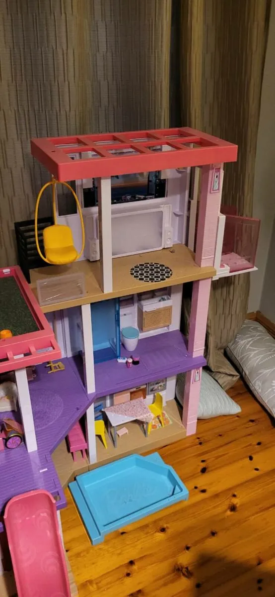 Kids Barbie Dream House & Kids Kitchen Set - Image 2