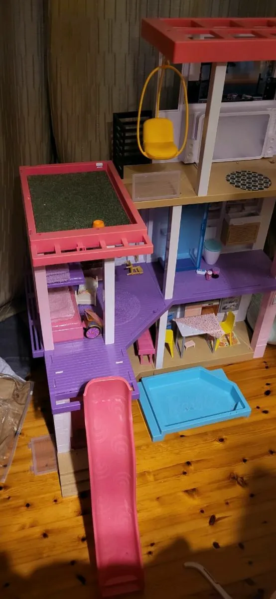 Kids Barbie Dream House & Kids Kitchen Set - Image 3