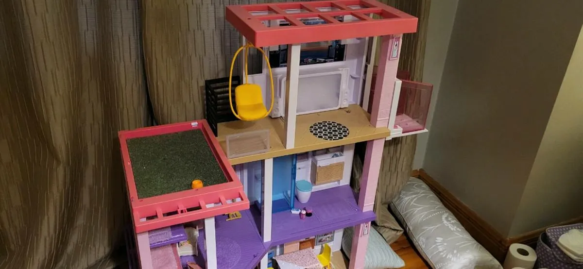 Kids Barbie Dream House & Kids Kitchen Set - Image 4