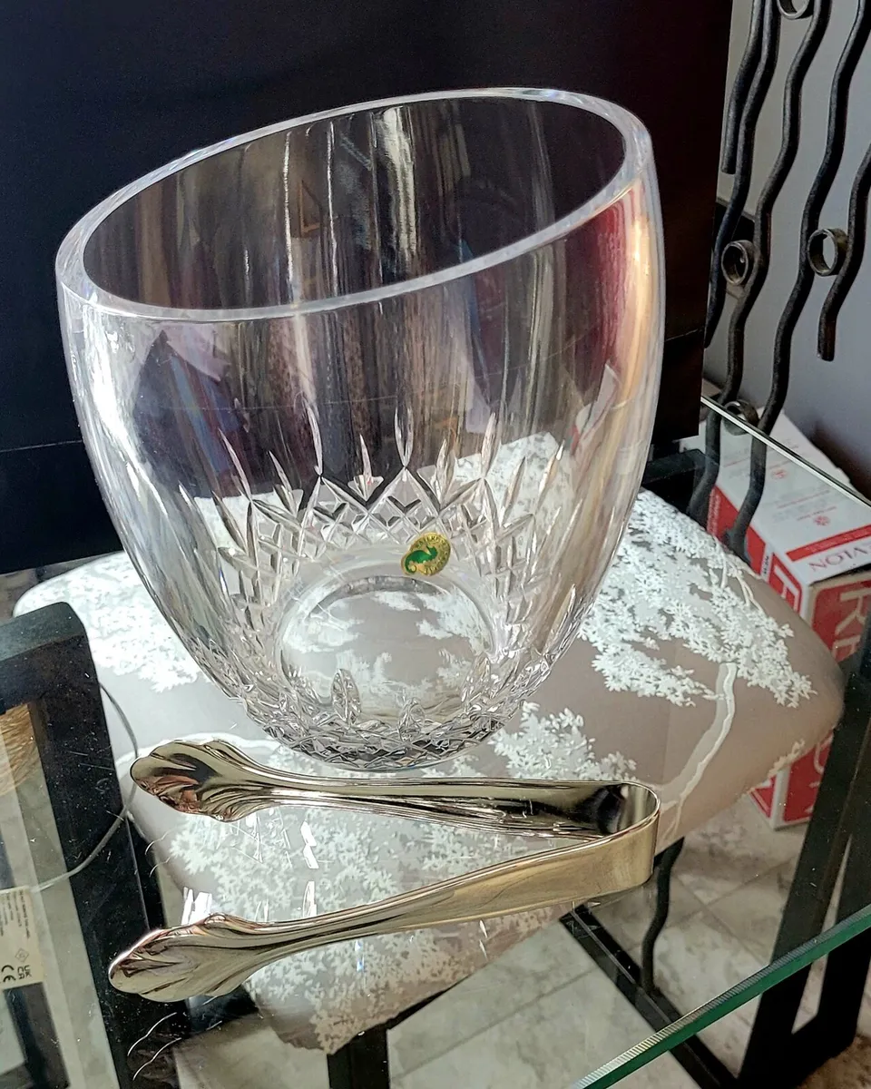 Waterford Crystal Ice Bucket and Tongs - Image 1
