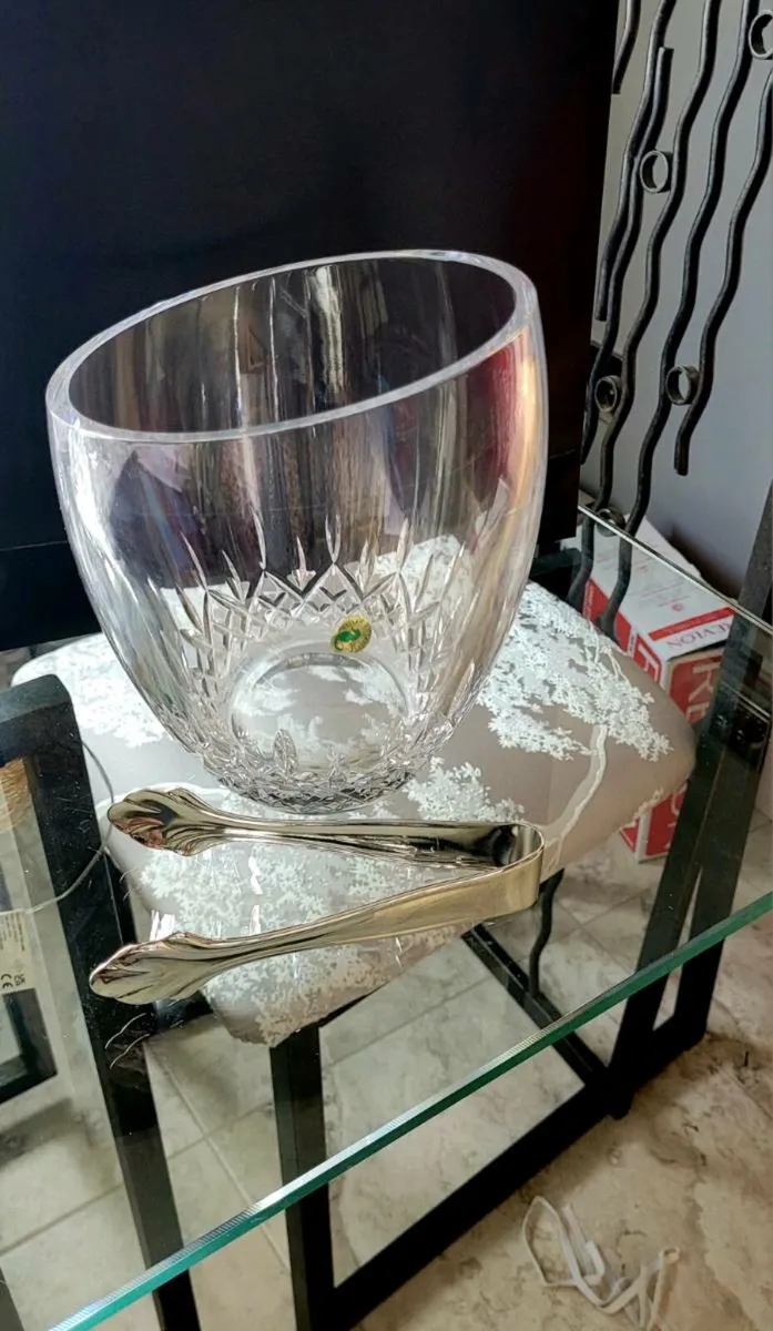 Waterford Crystal Ice Bucket and Tongs - Image 2