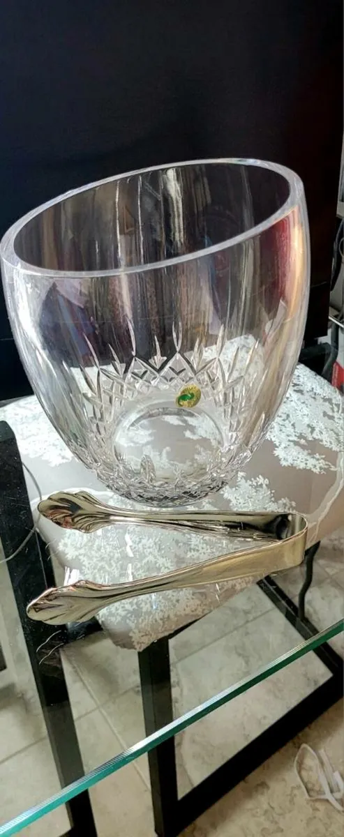 Waterford Crystal Ice Bucket and Tongs - Image 4
