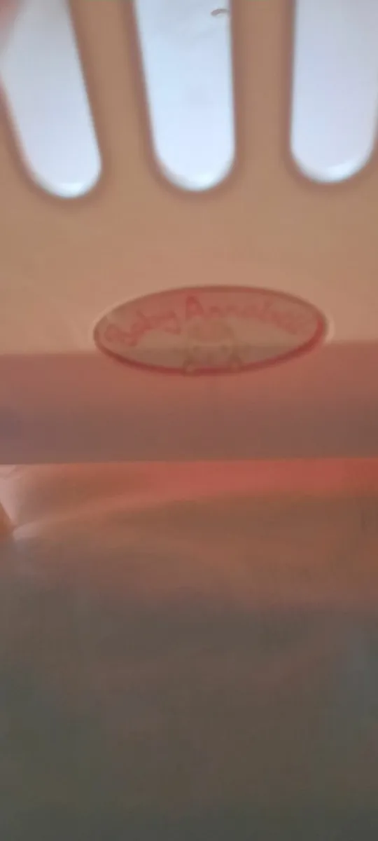 Baby Annabel dolls cot and pillow - Image 2