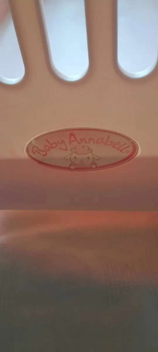 Baby Annabel dolls cot and pillow - Image 3