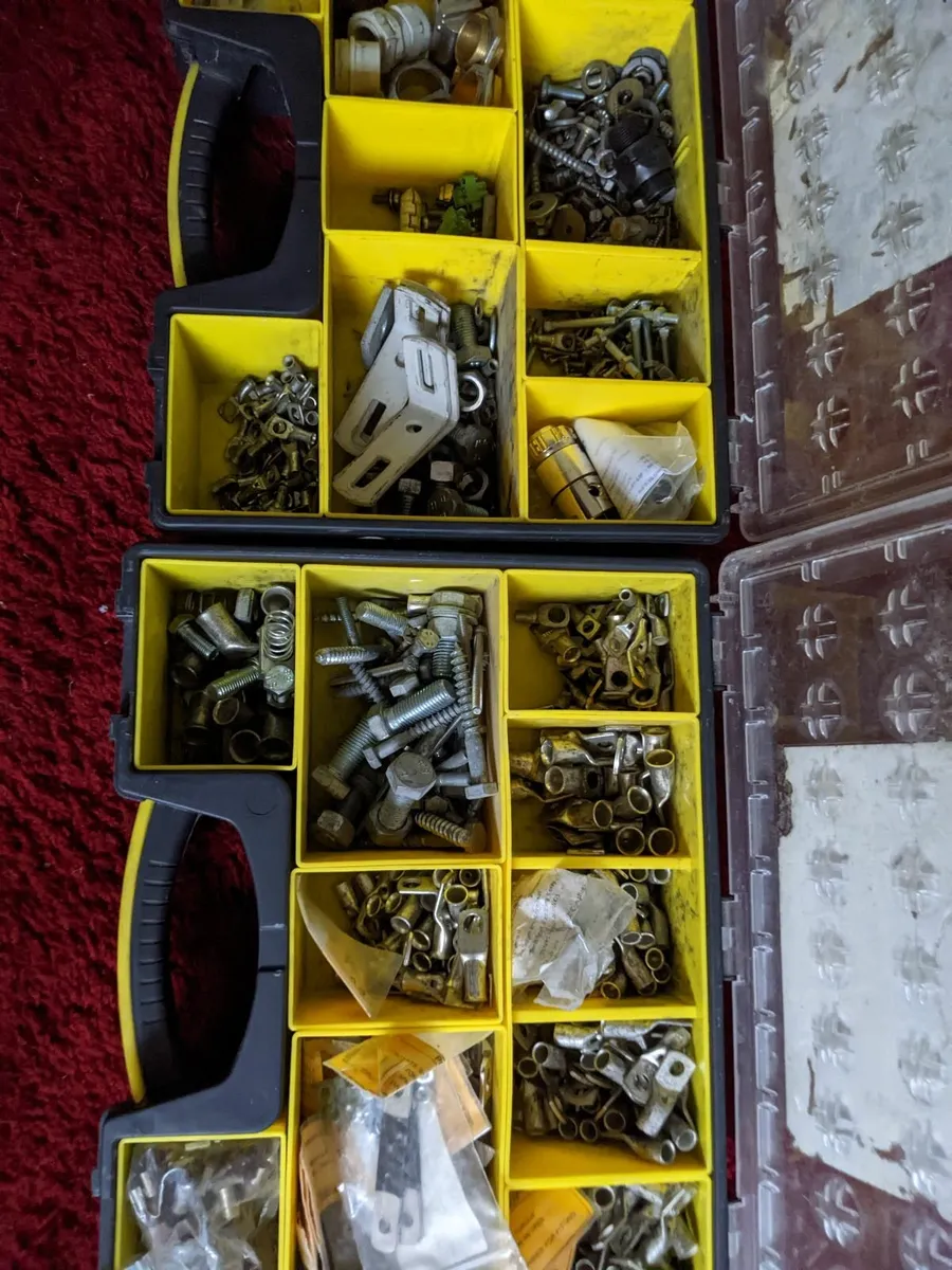 Nuts Bolts brackets Lugs ets two boxes - Image 1