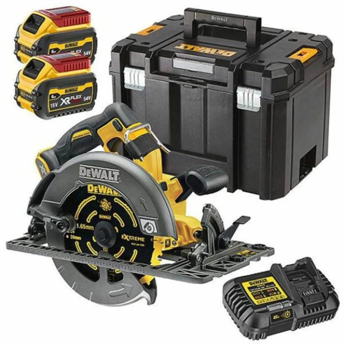 DeWalt 54v Track Compatible Saw Kit with Rails - Image 1