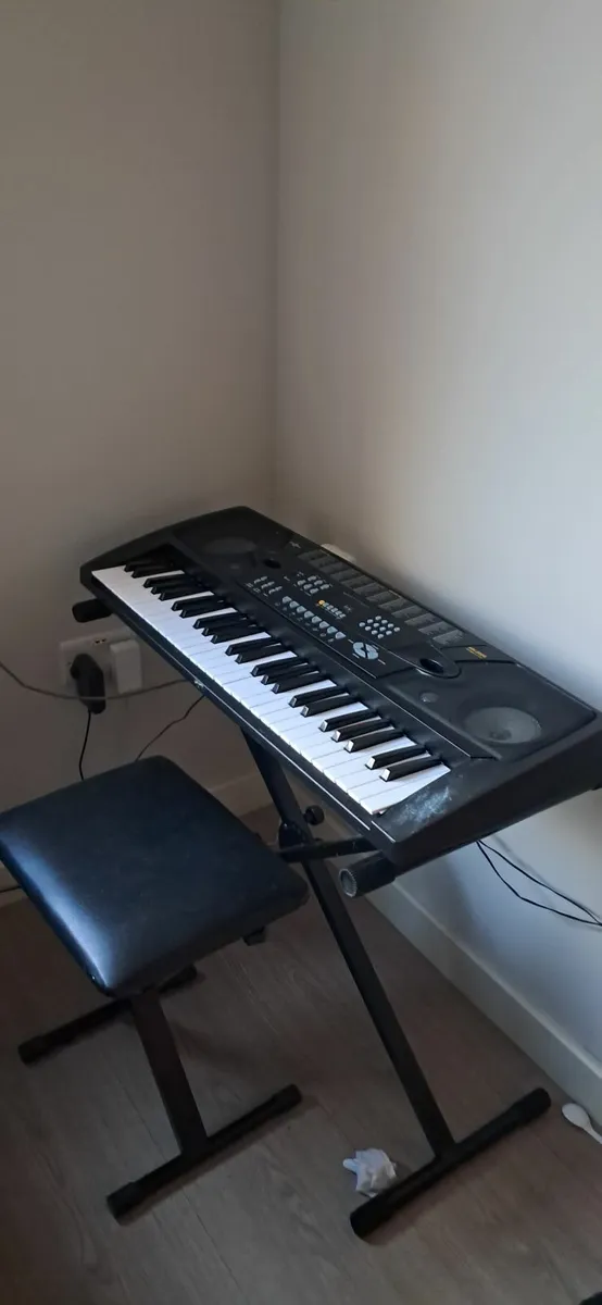 Musical Keyboard with stand and chair - Image 1