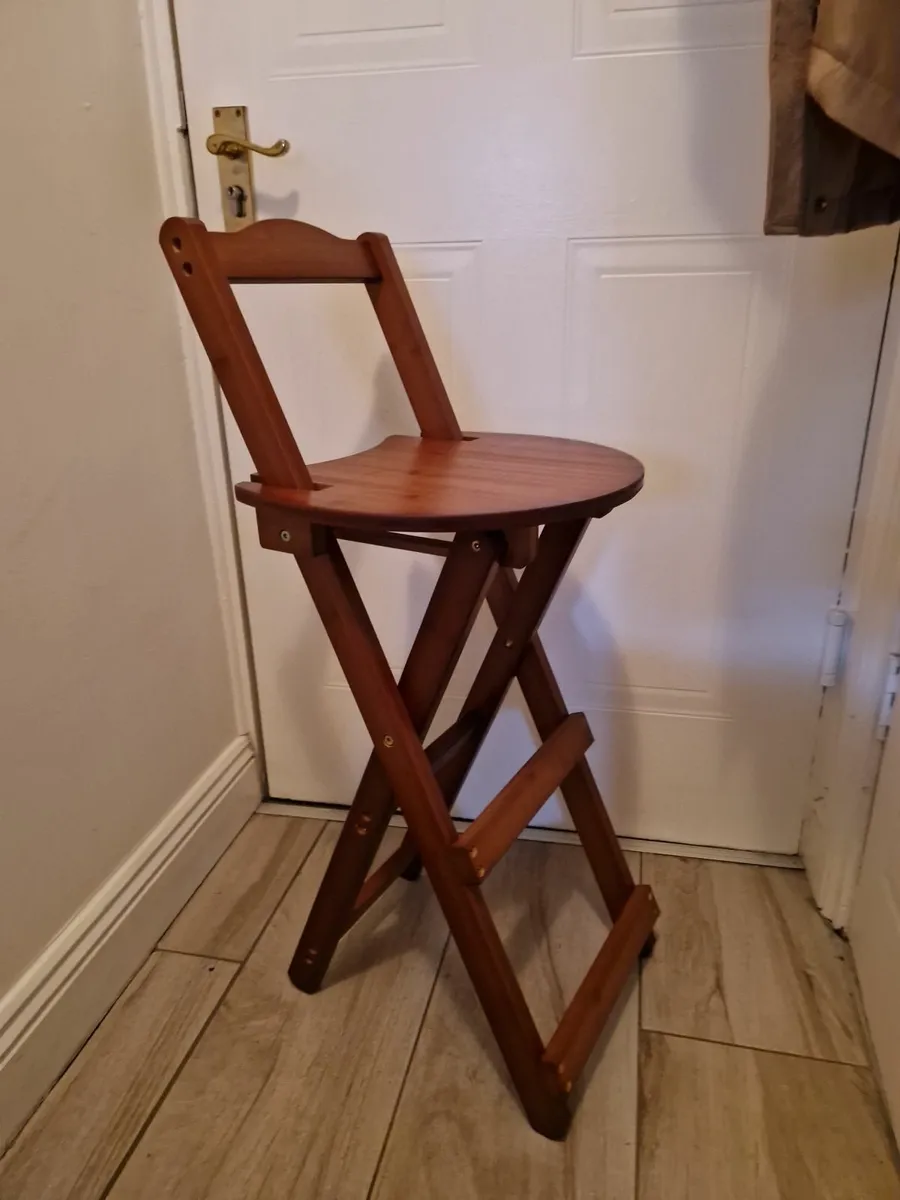 Wooden folding high chair - Image 1