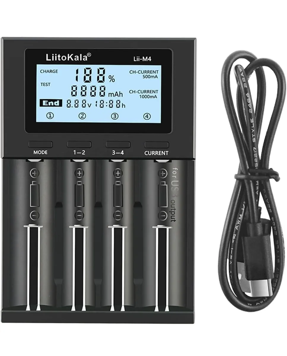 LIITOKALA LII-M4 4-Slot Smart Battery Charger - Image 2