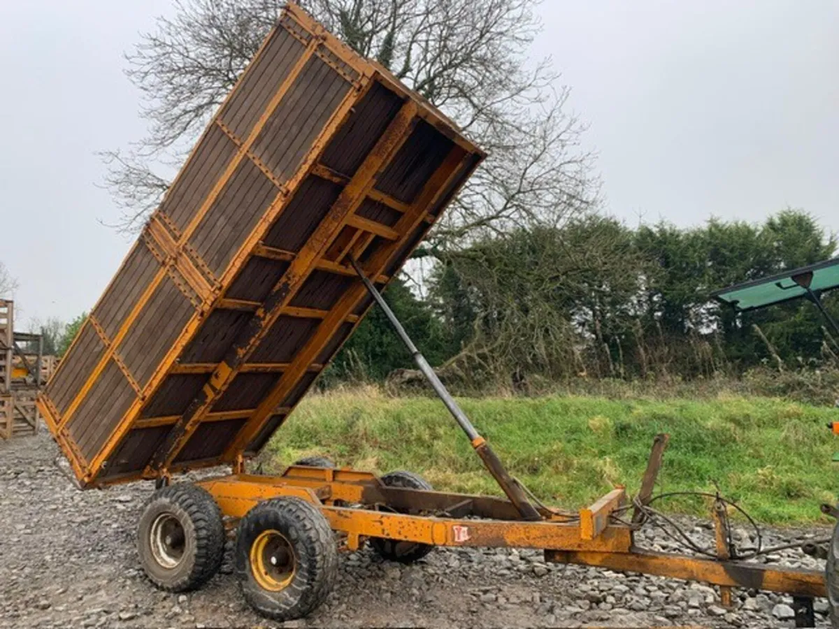 P + F 14' X 7' DROPSIDE GRAIN TRAILER - Image 1